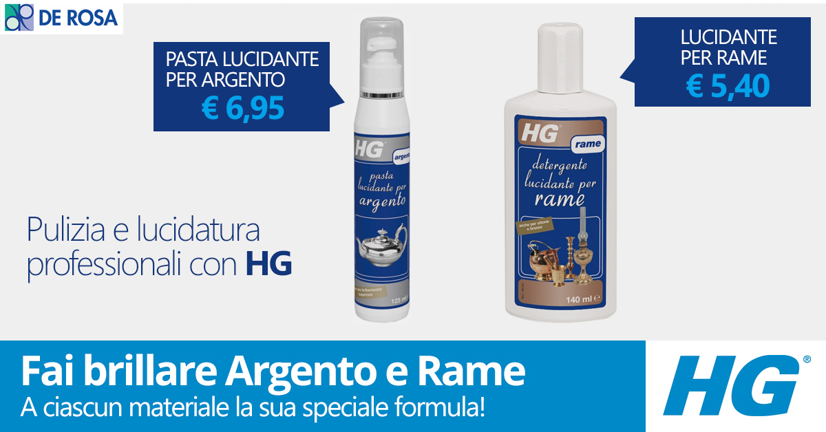 Detergenti professionali per argento e rame HG - De Rosa Edilizia a Napoli  e provincia