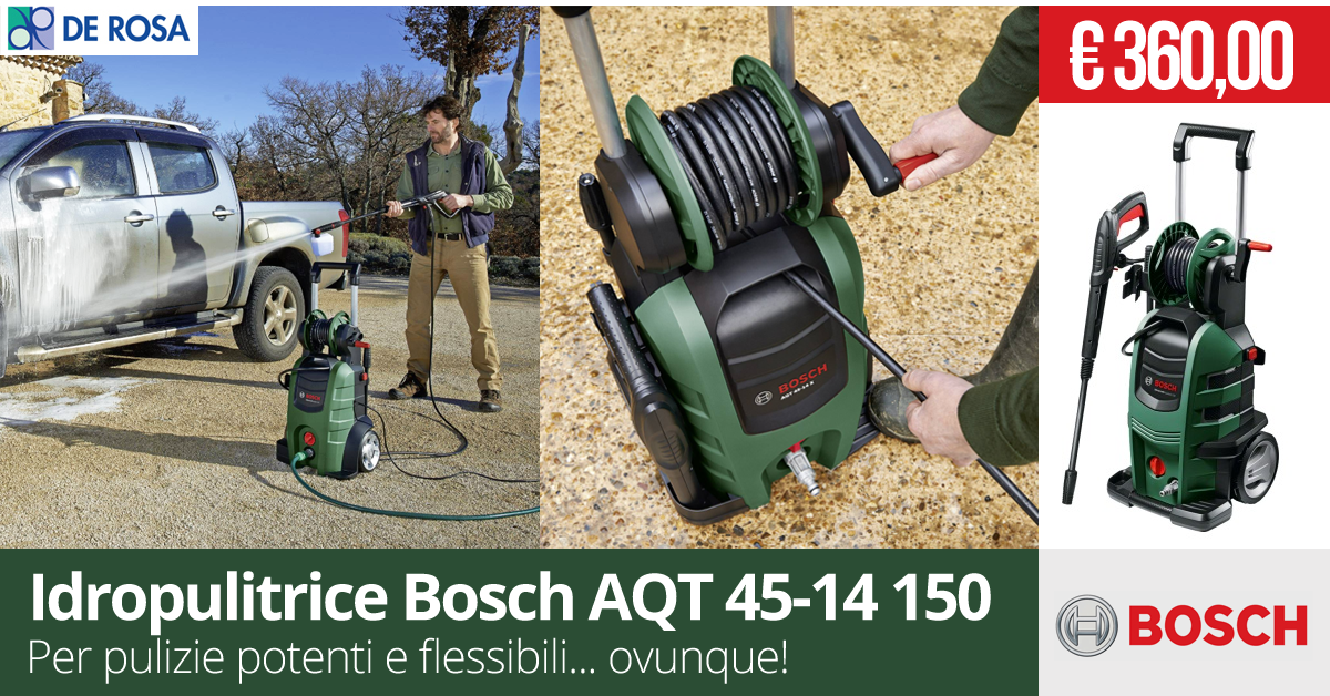 Idropulitrice Bosch AQT 45-14 150 ad alta pressione - De Rosa Edilizia a  Napoli e provincia