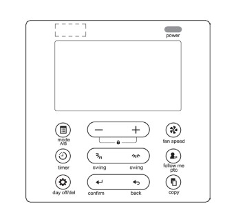 COMANDO DA PARETE PER CASSETTA/CONSOLE MIDEA COD.KJR-120C/TF-E