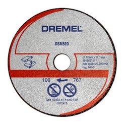 DREMEL DSM510 3 DISCHI DA TAGLIO METALLO E   PLASTICA 2615S510JB