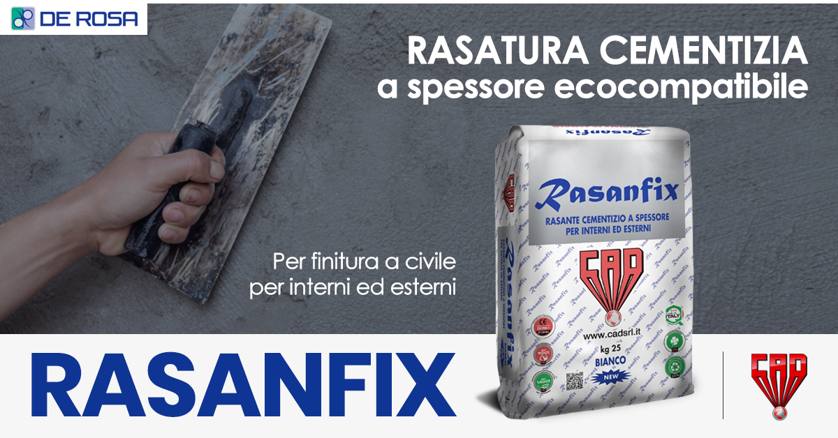 Rasanfix Bianco CAD: rasante cementizio per superfici uniformi e resistenti Rasanfix Bianco CAD: rasante cementizio per superfici uniformi e resistenti